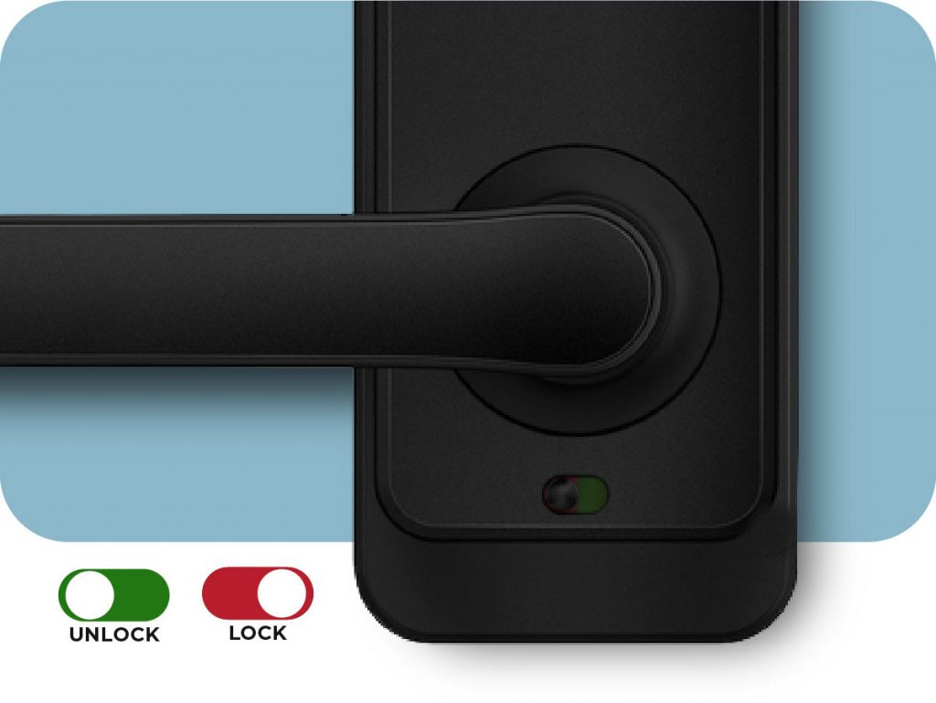 Raizo R190 smart lock has security lock to provide double protection in Singapore.