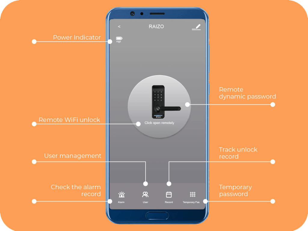 Raizo R190 smart lock can work with Tuya system which is very famous in Singapore and China.