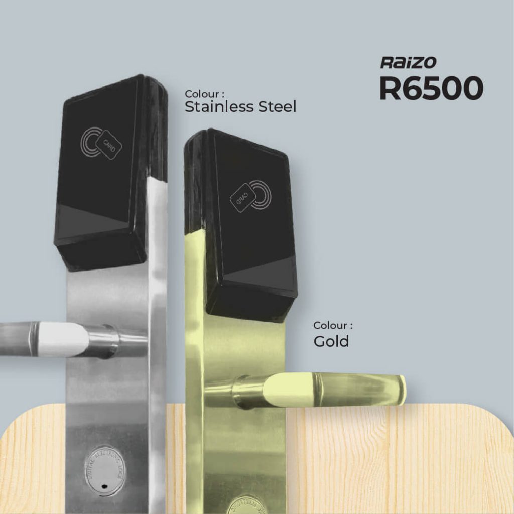 Raizo R6500 hotel lock is the best selling hotel lock of supplier in Singapore.